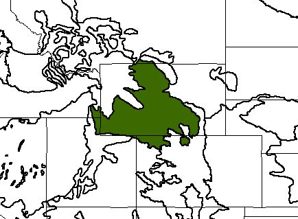 Wyoming Basin shrub steppe map