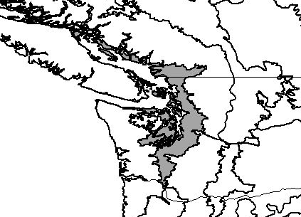 Puget lowland forests map