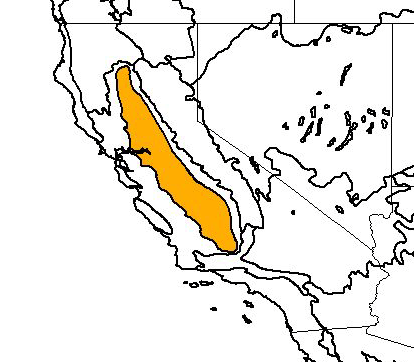 California Central Valley grasslands map