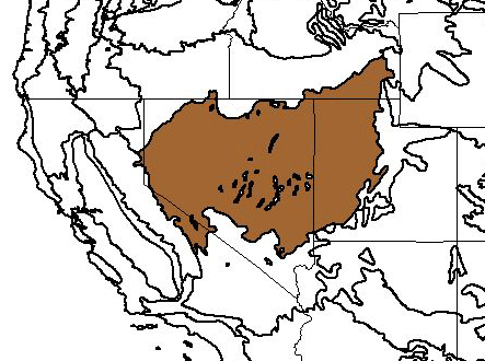 Great Basin shrub steppe map