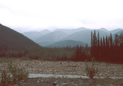 Looking west into the mountains near Ft. Nelson, British Columbia