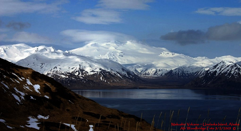 Makushin Volcano and Broad Bay Valley, Unalaska Island, Alaska
