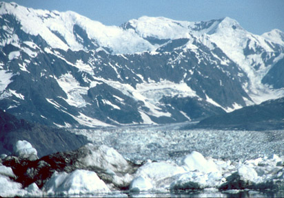 Glacier entering Prince William Sound, near Valdez, Alaska