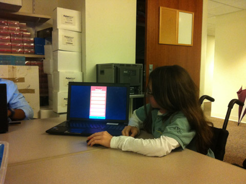 SSMV student designing app user interface