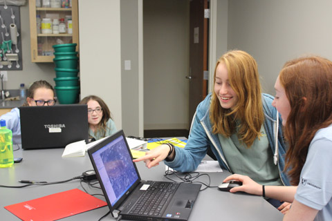 SSMV students georeferencing aerial photos