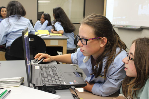 SSMV students georeferencing aerial photos